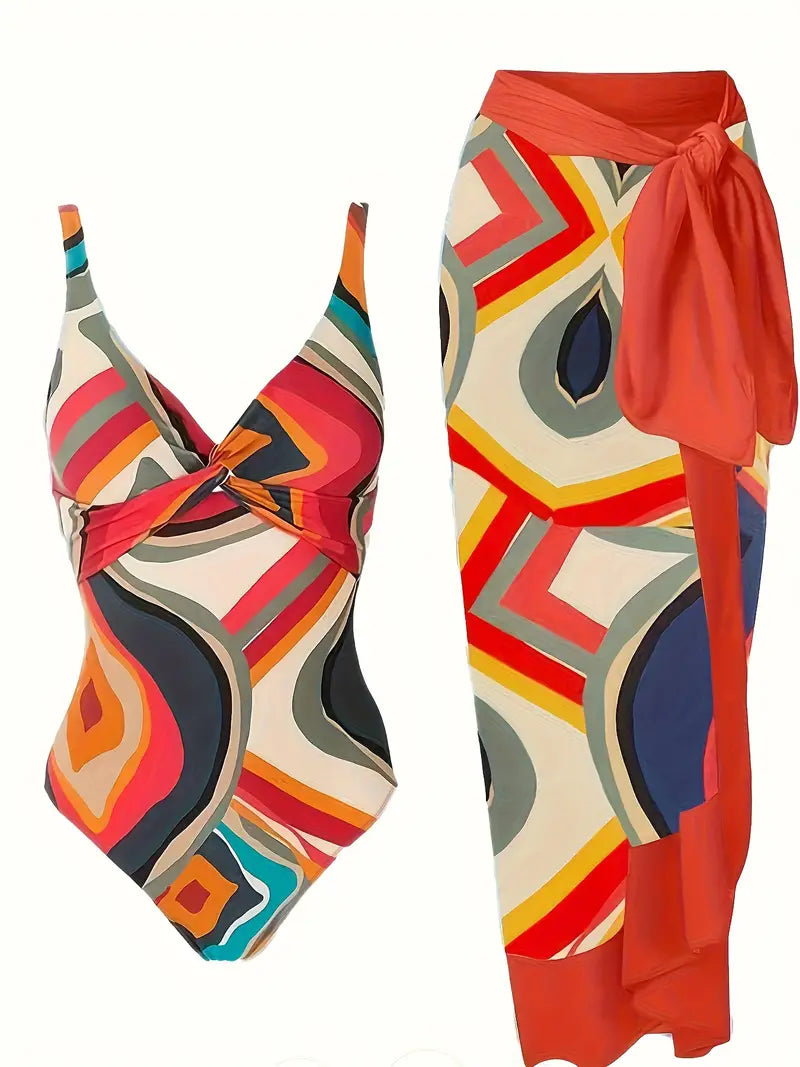 Maillot de bain sexy avec motif tropical