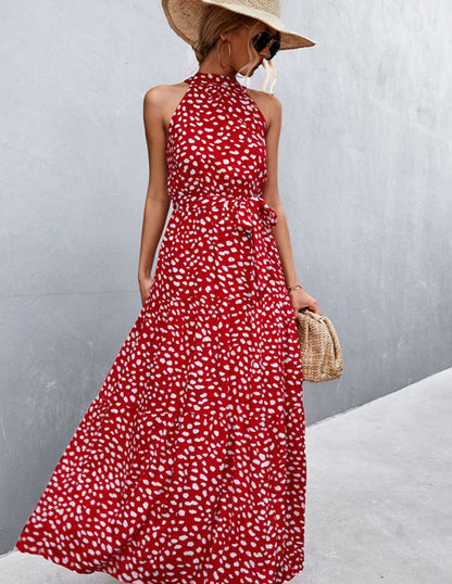 Robe sans manches avec imprimé estival