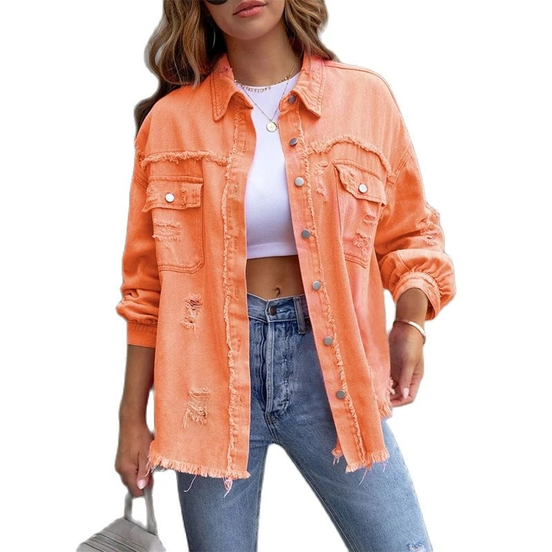 Victoria - veste en jean ample et élégante