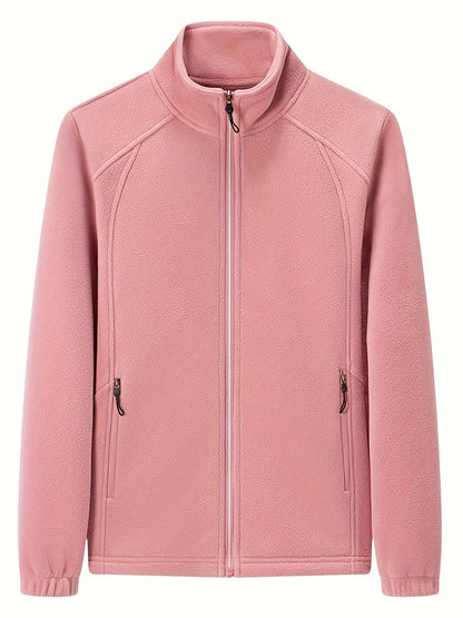 Nina | Veste d'extérieur en peluche pour femmes avec col montant et manches longues