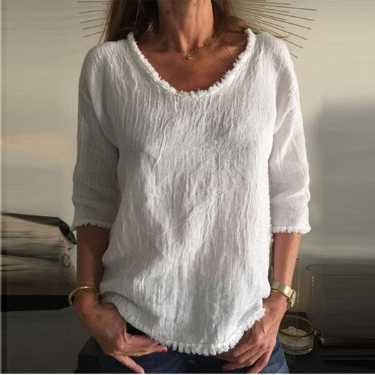 VALERIE | Top en lin décontracté