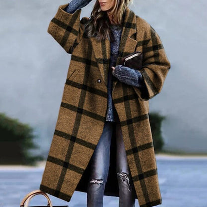 Manteau élégant en laine chaude