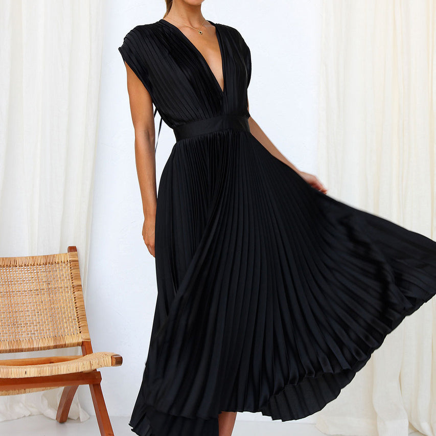 Robe sans manches avec encolure en V et coupe ajustable