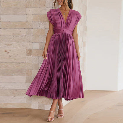 Robe sans manches avec encolure en V et coupe ajustable
