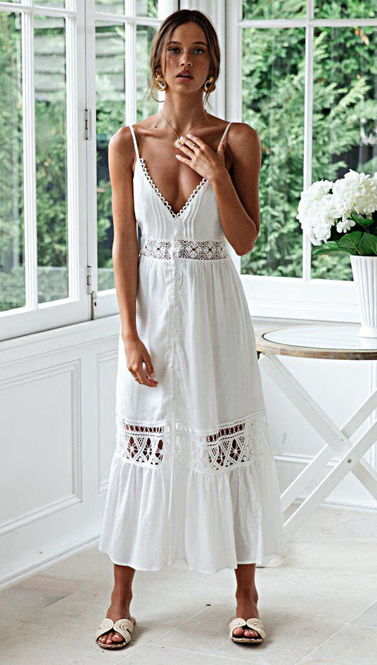 Zara® | Robe midi avec détails en dentelle