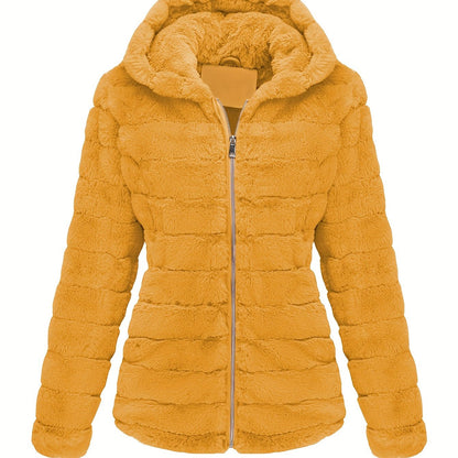 Elise | Manteau teddy élégant de couleur unie