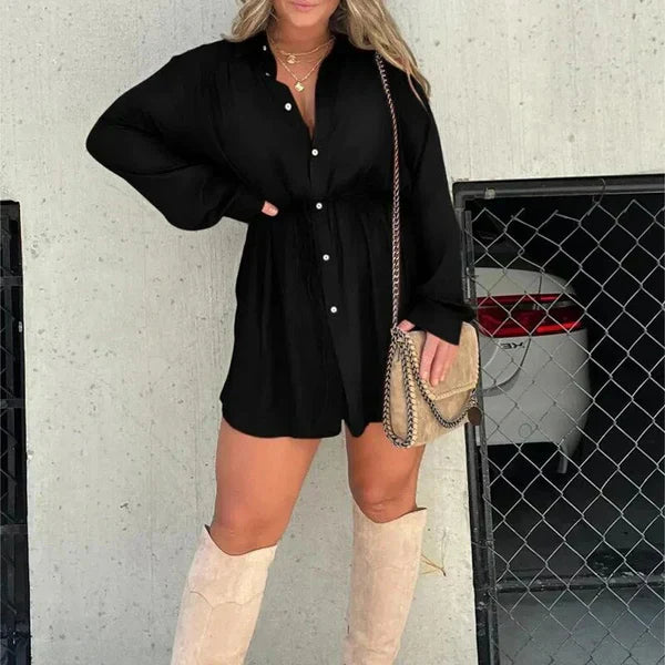 Marcelina - Robe romper à manches longues
