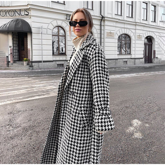 Trench-coat femme à motif glencheck