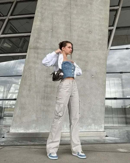 Dalla - Pantalon cargo ajustable