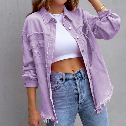 Fenna - Veste en jean colorée