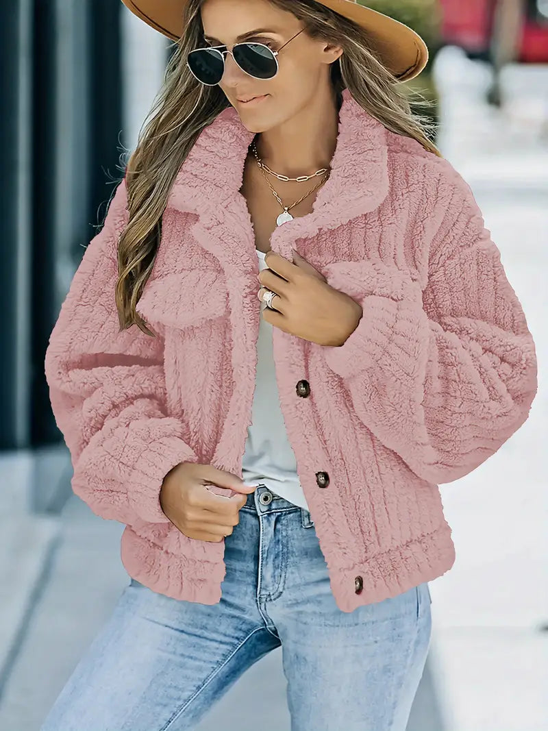 - Veste en fourrure unie