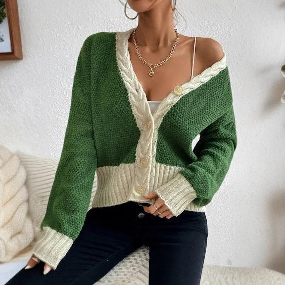 Cardigan tendance pour femmes avec fermeture à boutons
