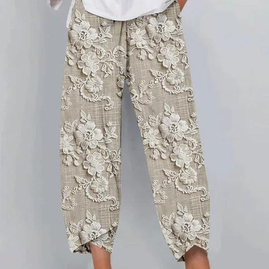 Pantalon élastiqué chic avec cordon de serrage à la taille