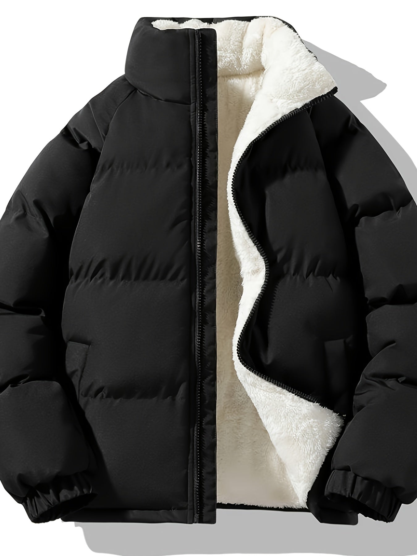 Vintage Manches Longues Zip Style Rétro Col Debout Veste d'hiver Pour Hommes | Idéal pour l'hiver