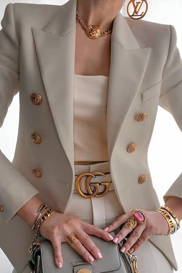 Wanya Blazer | Blazer à double boutonnage avec boutons dorés