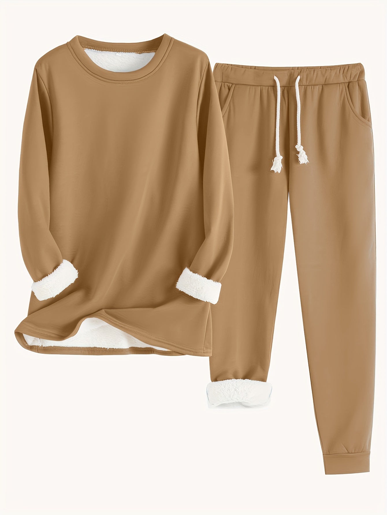 Isla | Ensemble thermique uni avec pull et survêtement