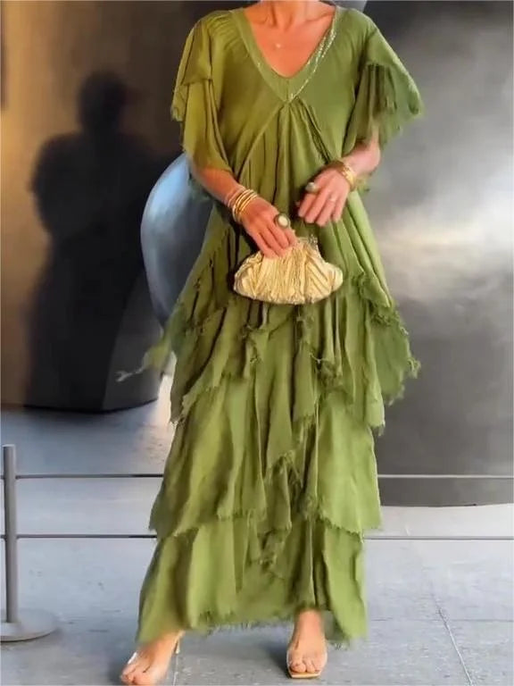 Cortenne - Robe longue élégante avec décolleté plongeant