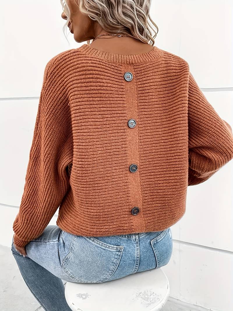 Delphine - élégant pull à col rond pour le printemps