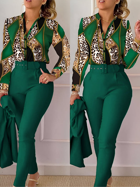 Aranka | Top à col en V et pantalon taille haute (saison 1)