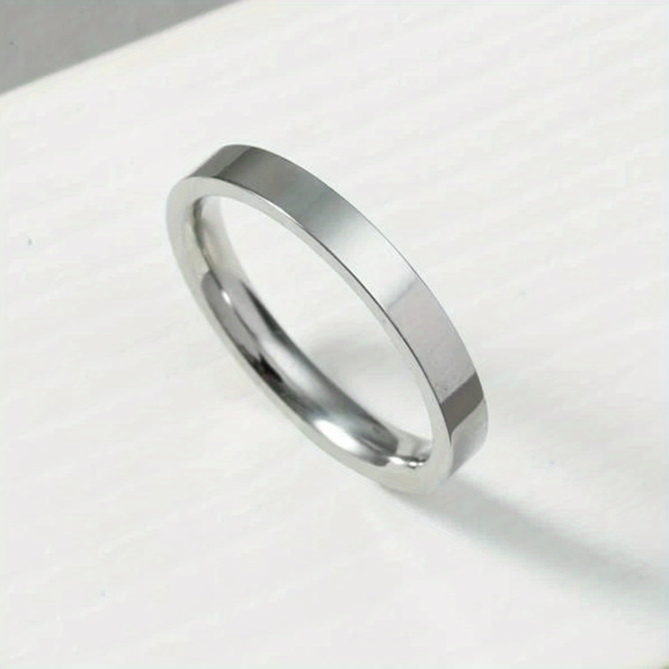 Lotte | Bague en acier inoxydable brillant avec motif en forme d'arche