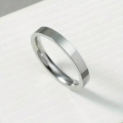 Lotte | Bague en acier inoxydable brillant avec motif en forme d'arche