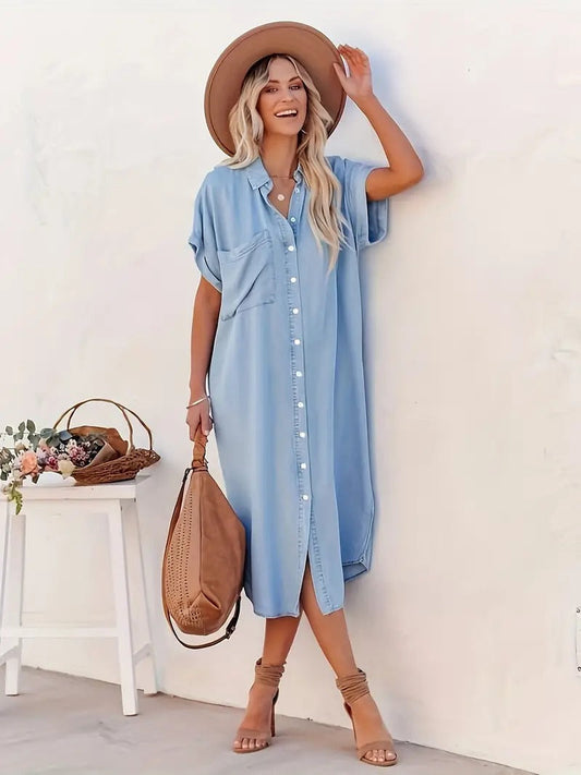 robe chemise à poches