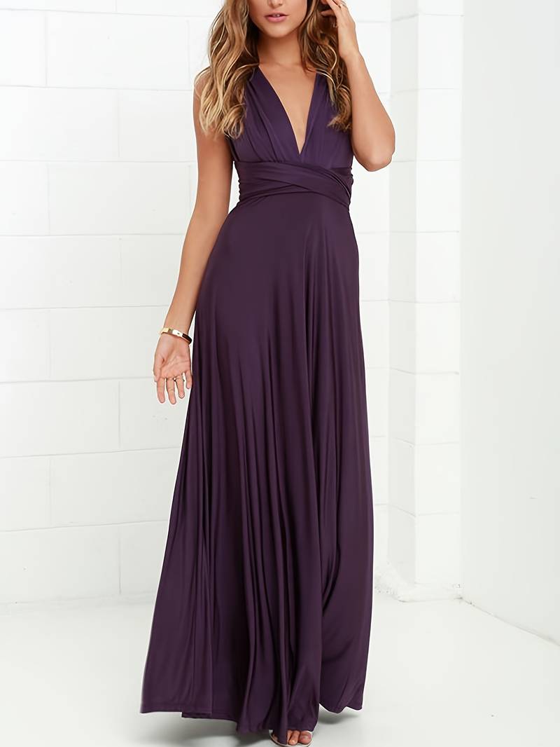 Elise - Robe Longue Stylisée Convertible