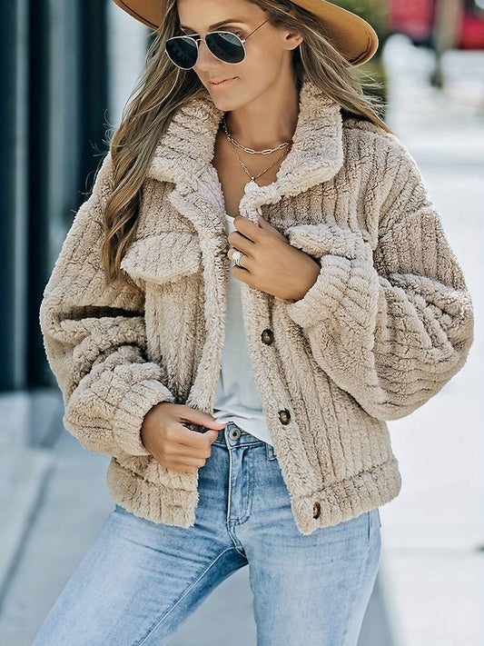 Veste pour femmes avec col en cascade