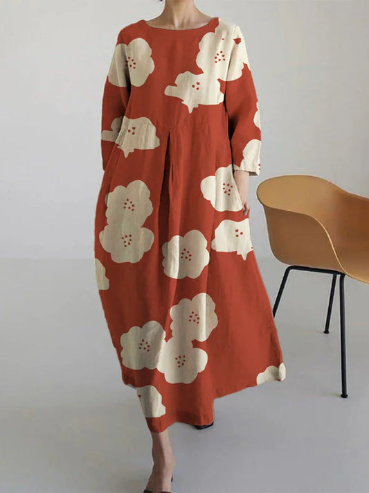 Marce - Robe simple et décontractée à imprimé floral pour femmes