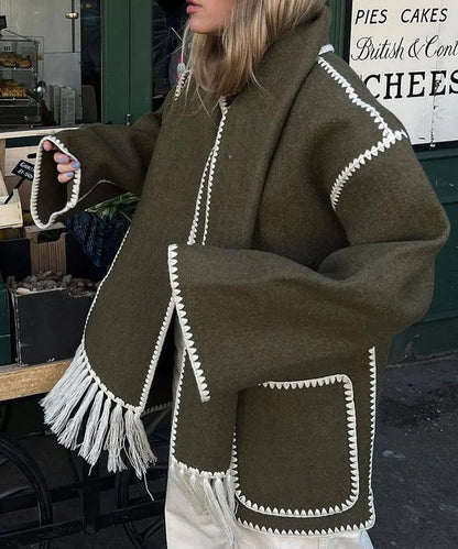 Pamella - Manteau à pompon intemporel pour femmes
