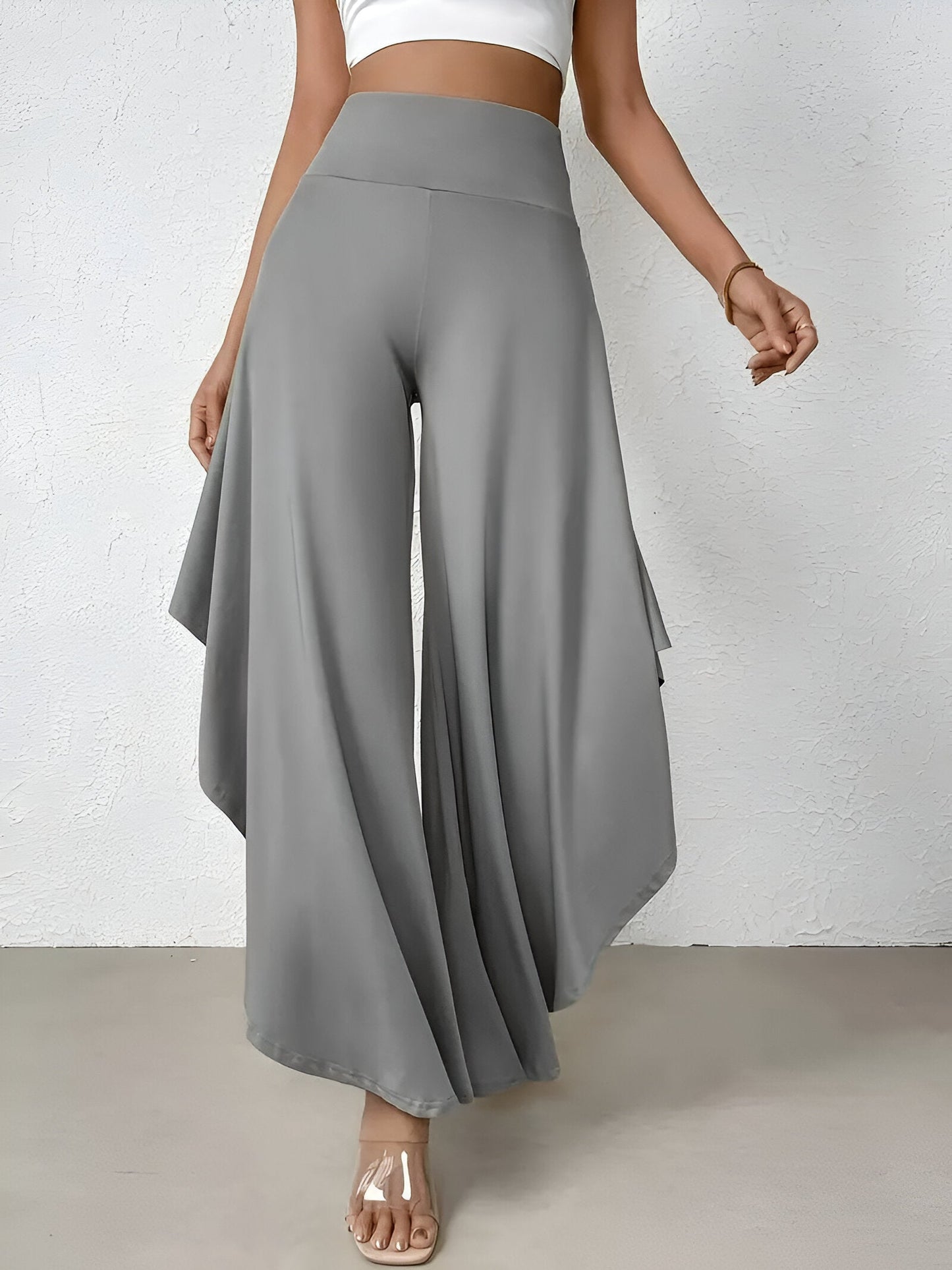 Daniella | Pantalon large à chemise asymétrique