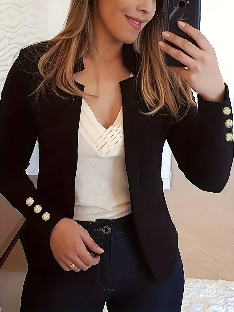 Emma - Blazer décontracté à manches longues et boutons