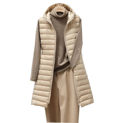 Gera - gilet à capuche en duvet de coton pour femme