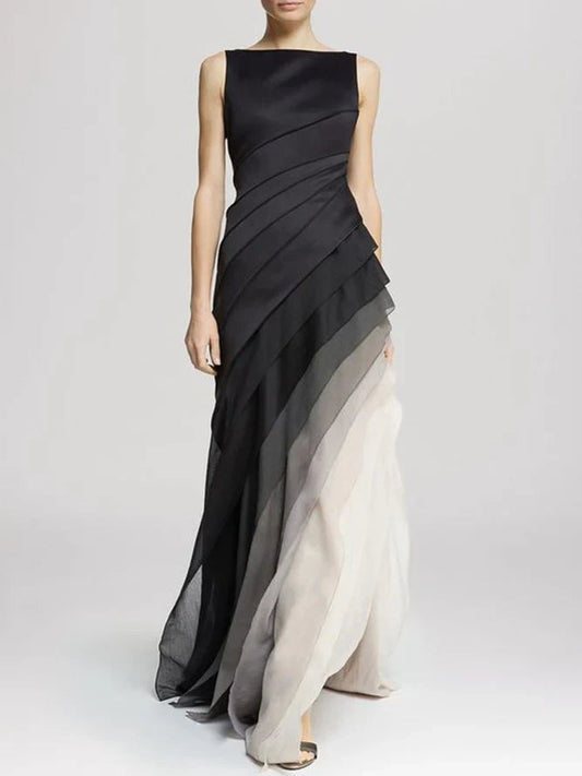 Robe élégante à volants avec effet dégradé moderne