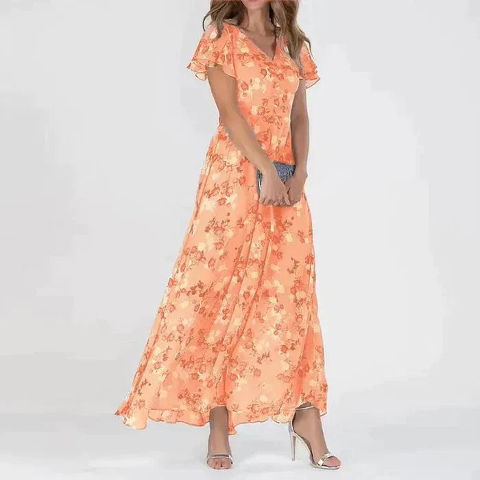 Victoria - Longue robe d'été à motif floral