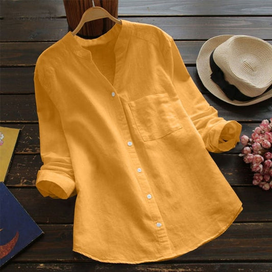 LEAH | Chemise ample et informelle en mélange lin/coton