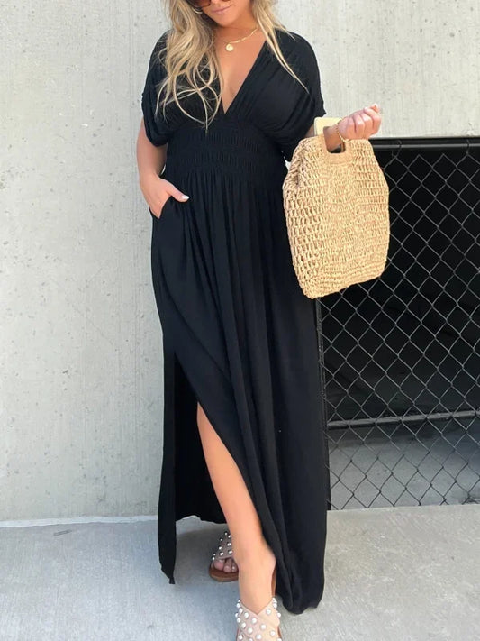Georgia - Robe longue décolletée en V