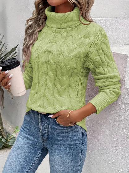 Mila - Pull à col roulé torsadé pour femme