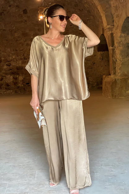 Chie | Ensemble deux pièces en satin