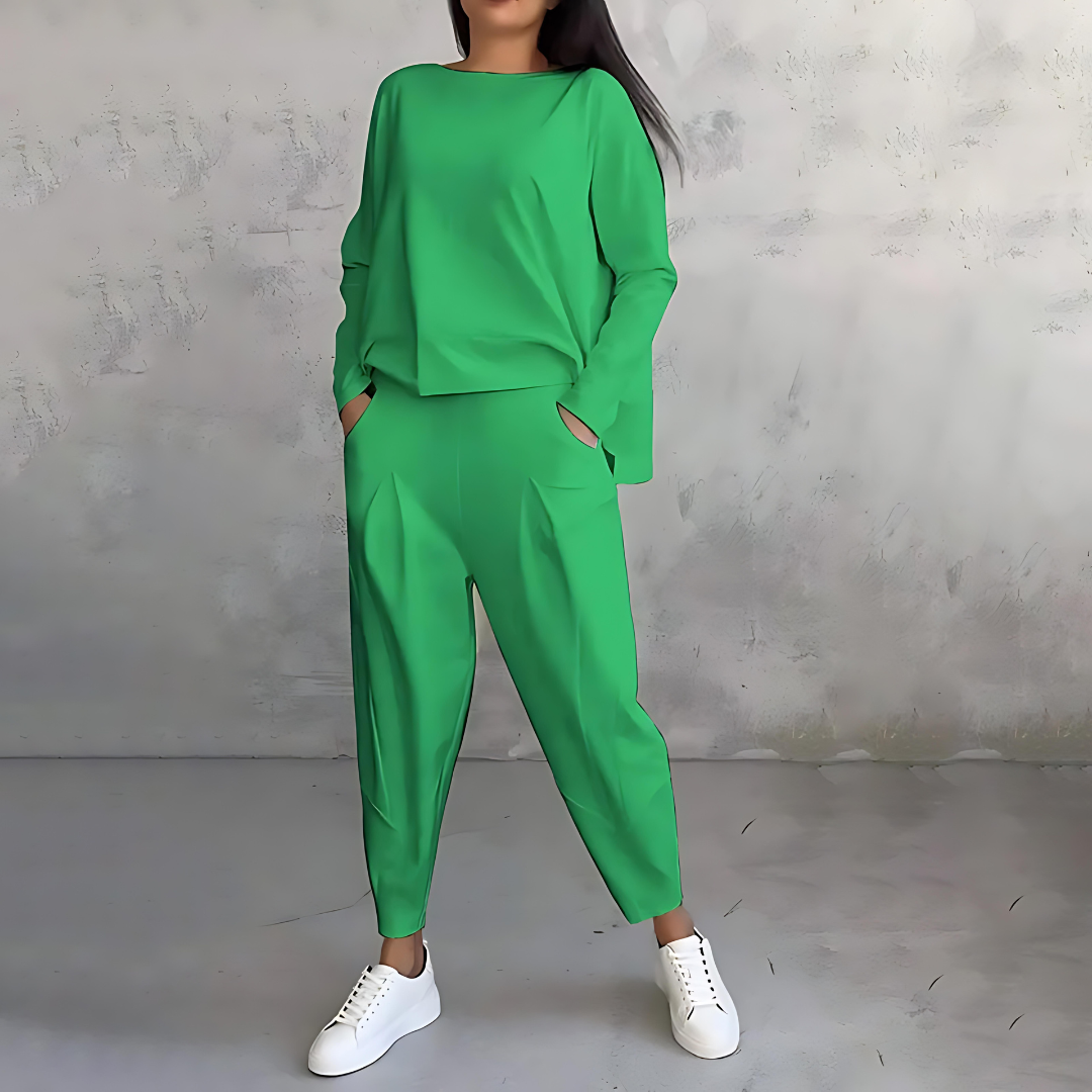 Mila - Ensemble confortable 2 pièces noir pour femme