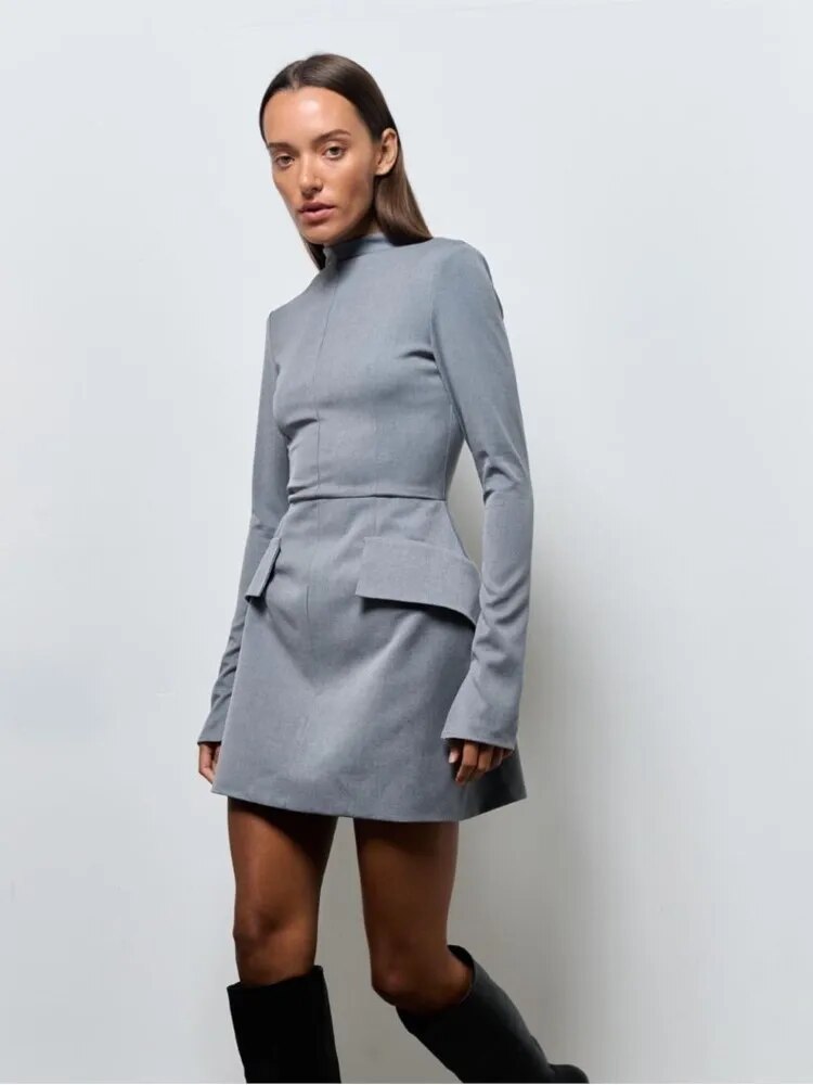 Marit - Mini robe à col roulé pour femme