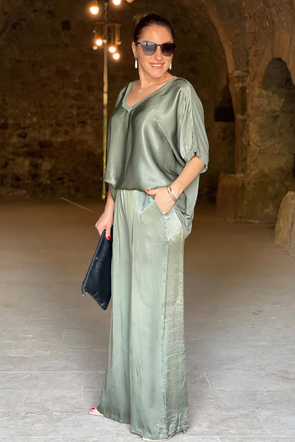 Chie | Ensemble deux pièces en satin