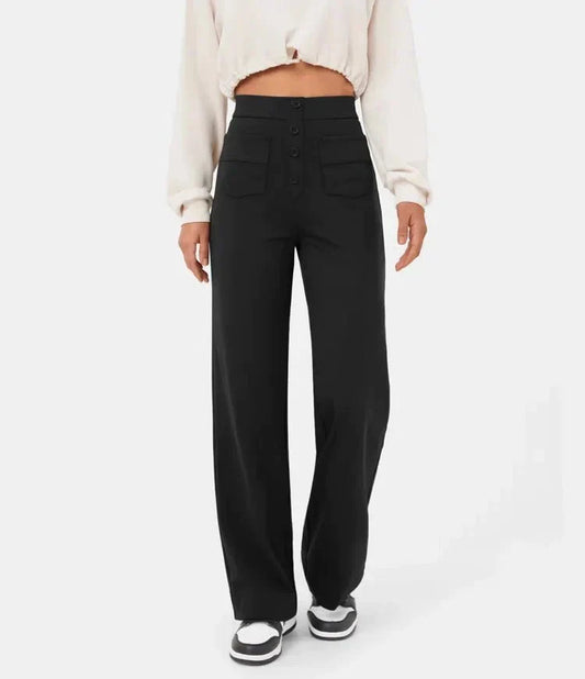 Antonia - Pantalon décontracté élastique à taille haute