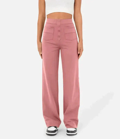 Amabel - Pantalon taille haute en stretch