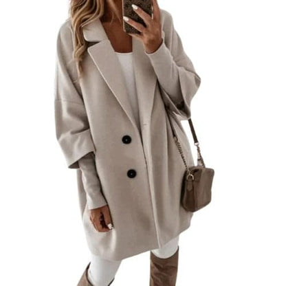 Eliana - élégant manteau souple à double boutonnage