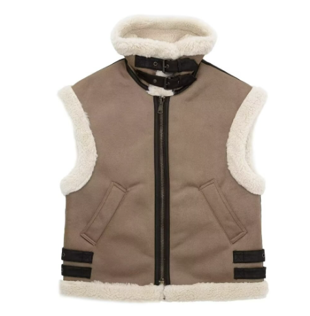 Veste en cuir synthétique sans manches élégante pour femmes | Parfait pour les journées décontractées