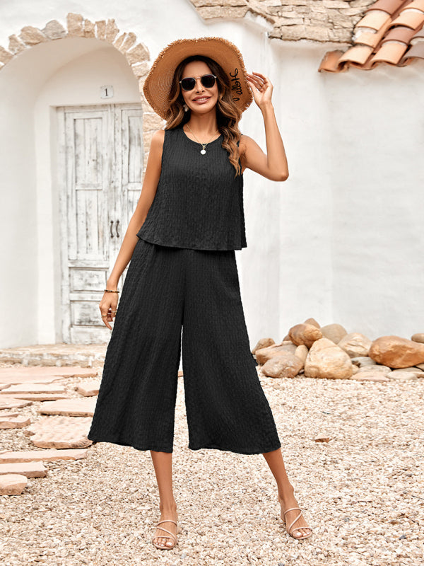New ladies solid-colour casual loose-sleeveed ladies jumpsuit (combinaison à manches amples pour femmes)
