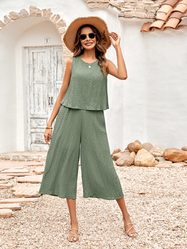 New ladies solid-colour casual loose-sleeveed ladies jumpsuit (combinaison à manches amples pour femmes)
