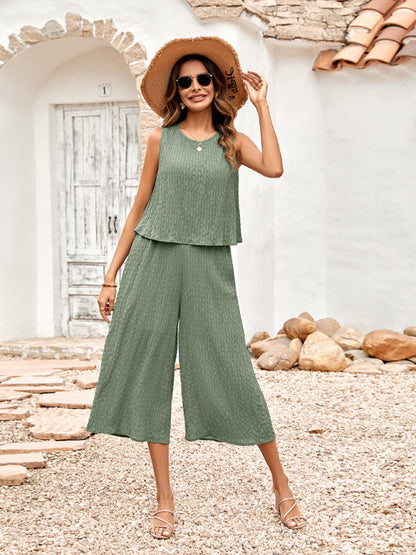 New ladies solid-colour casual loose-sleeveed ladies jumpsuit (combinaison à manches amples pour femmes)