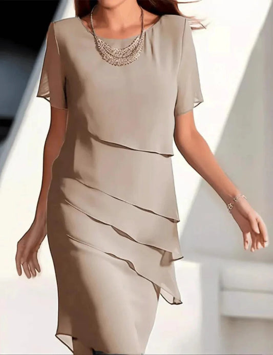 Robe élégante à volants pour tous les jours